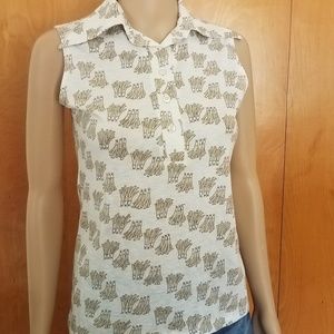 Mid Century Mod Vintage Donnkenny Top 70's Deadstock New!